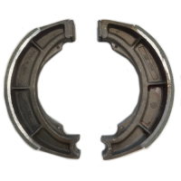 Suzuki 500T - 2 Rear Brake Shoes - Green Pad - 30mm Width Brake Shoes, 4mm Thickness New Pad. Padding Service for your Old Parts.