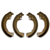 Peugeot 403L, 403U - 4 Front or Rear Brake Shoes - Green Trim - 50mm Wide Brake Shoes, 5mm Thick New Brake Shoes. Reupholstery Service for Your Old Parts.